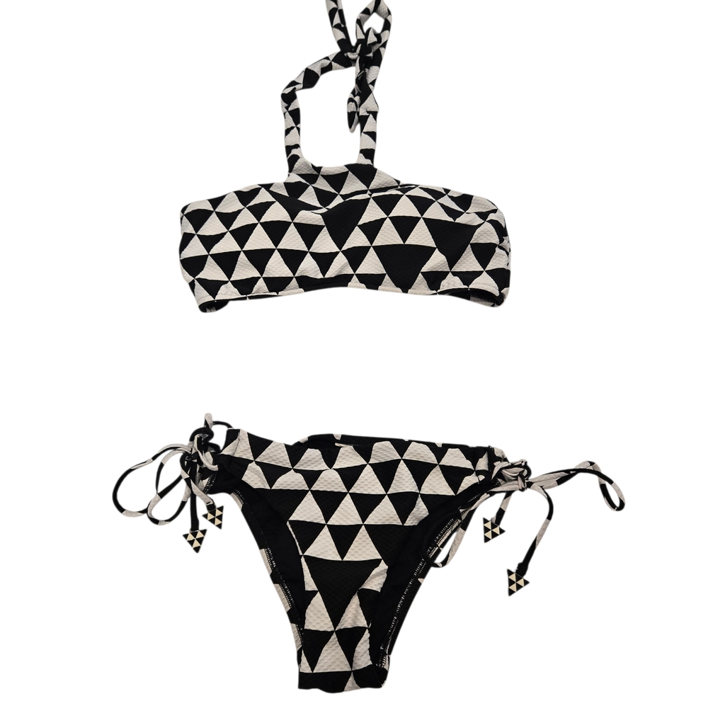 Black and White Geometric Bikini